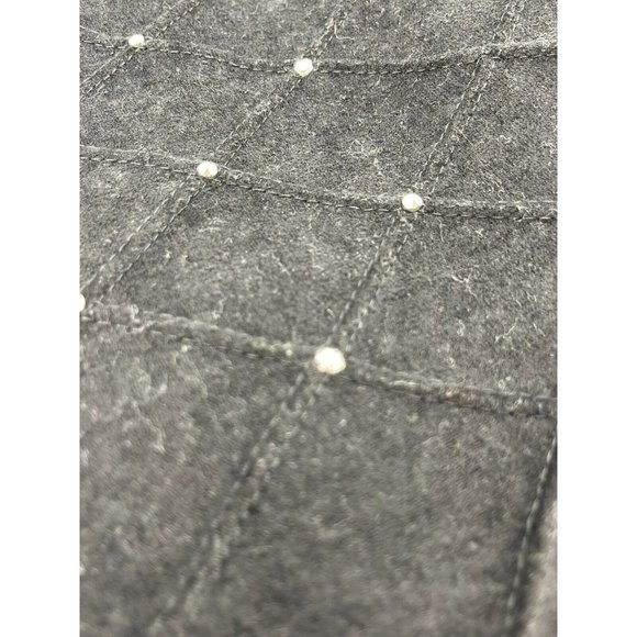 Vintage Petites by Willi USA Women's Faux Suede Rhinestone Crop Jacket Size 10 - Picture 8 of 12